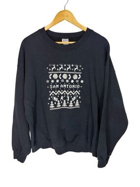 San Antonio Spurs basketball Black Holiday Crewneck Sweatshirt